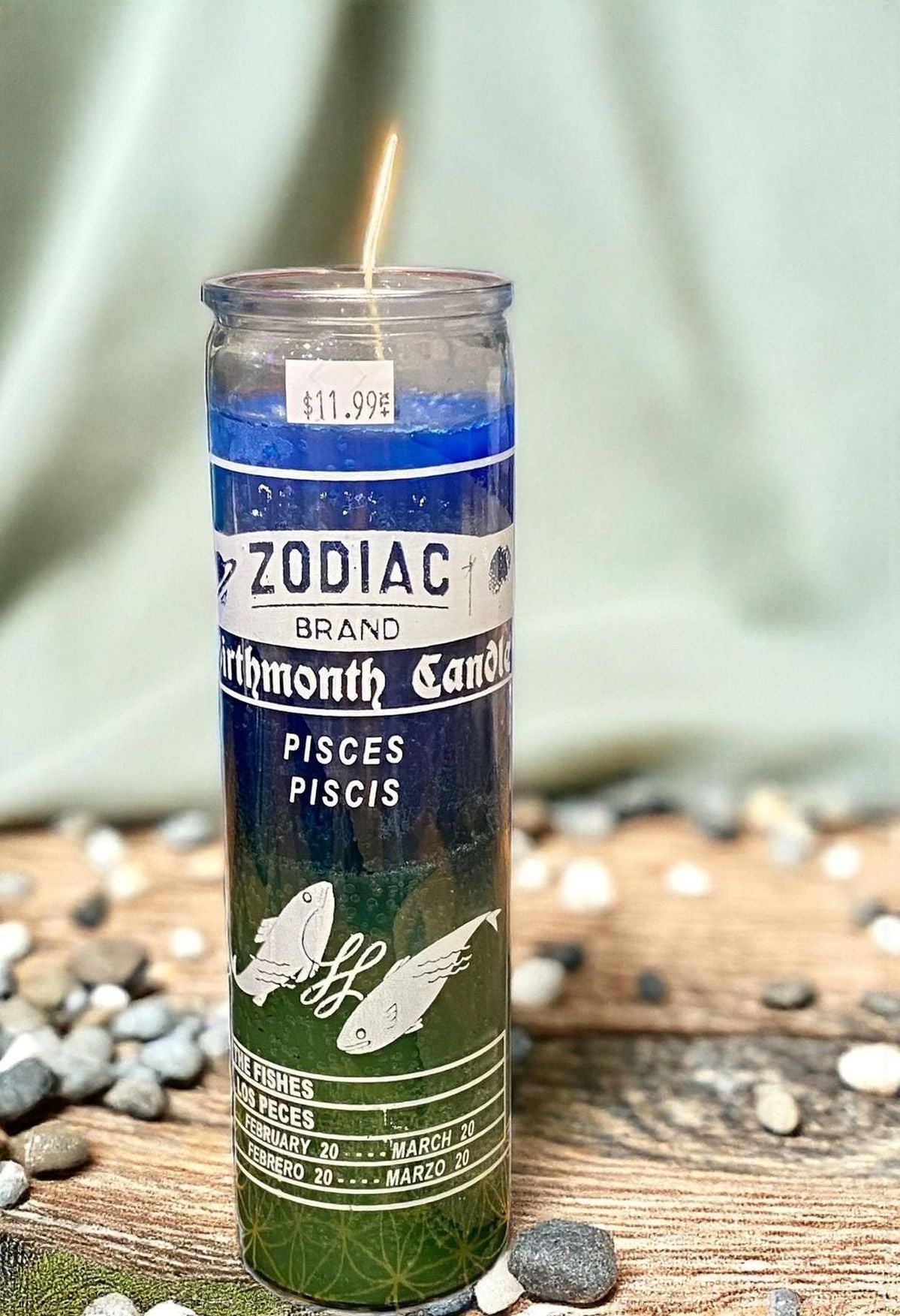 Zodiac Candle Pisces Symbolize by Two Fishes