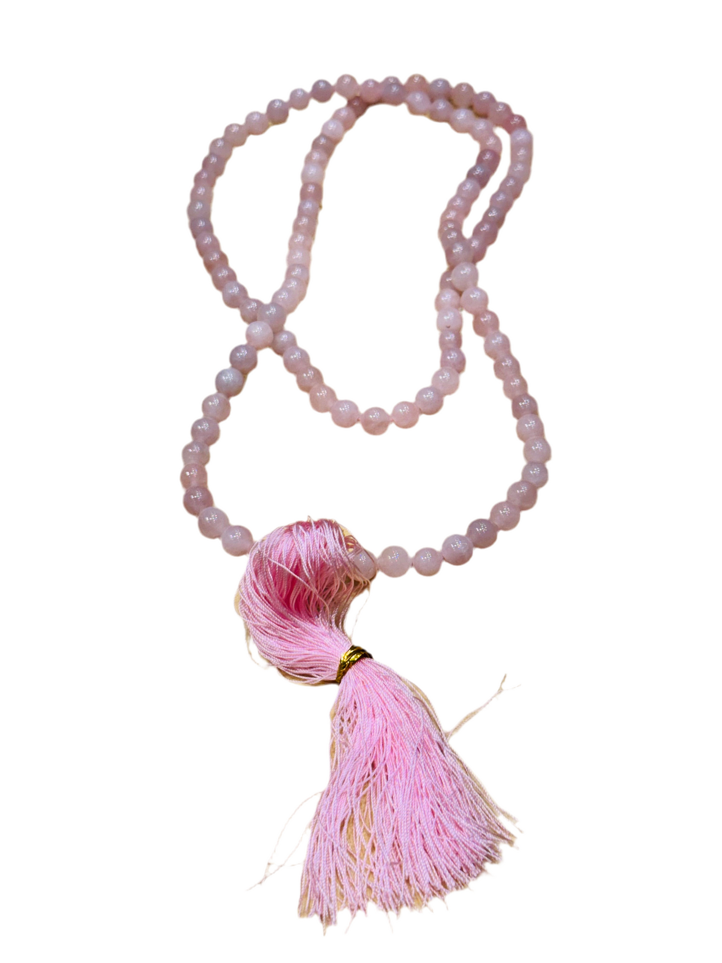 Rose Quartz Japamala Beads Light Pink Tassel 108