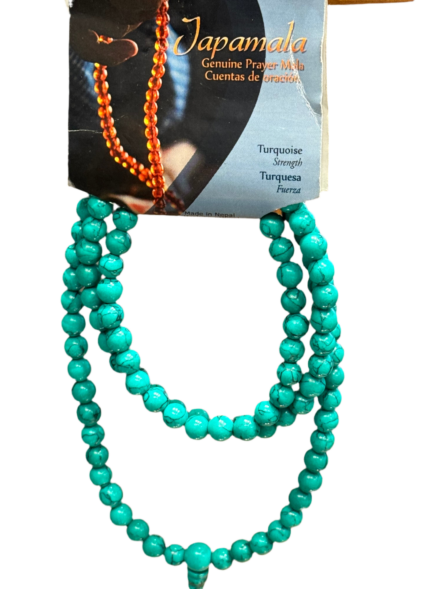 Japamala Genuine Prayer Mala Turquoise Strength