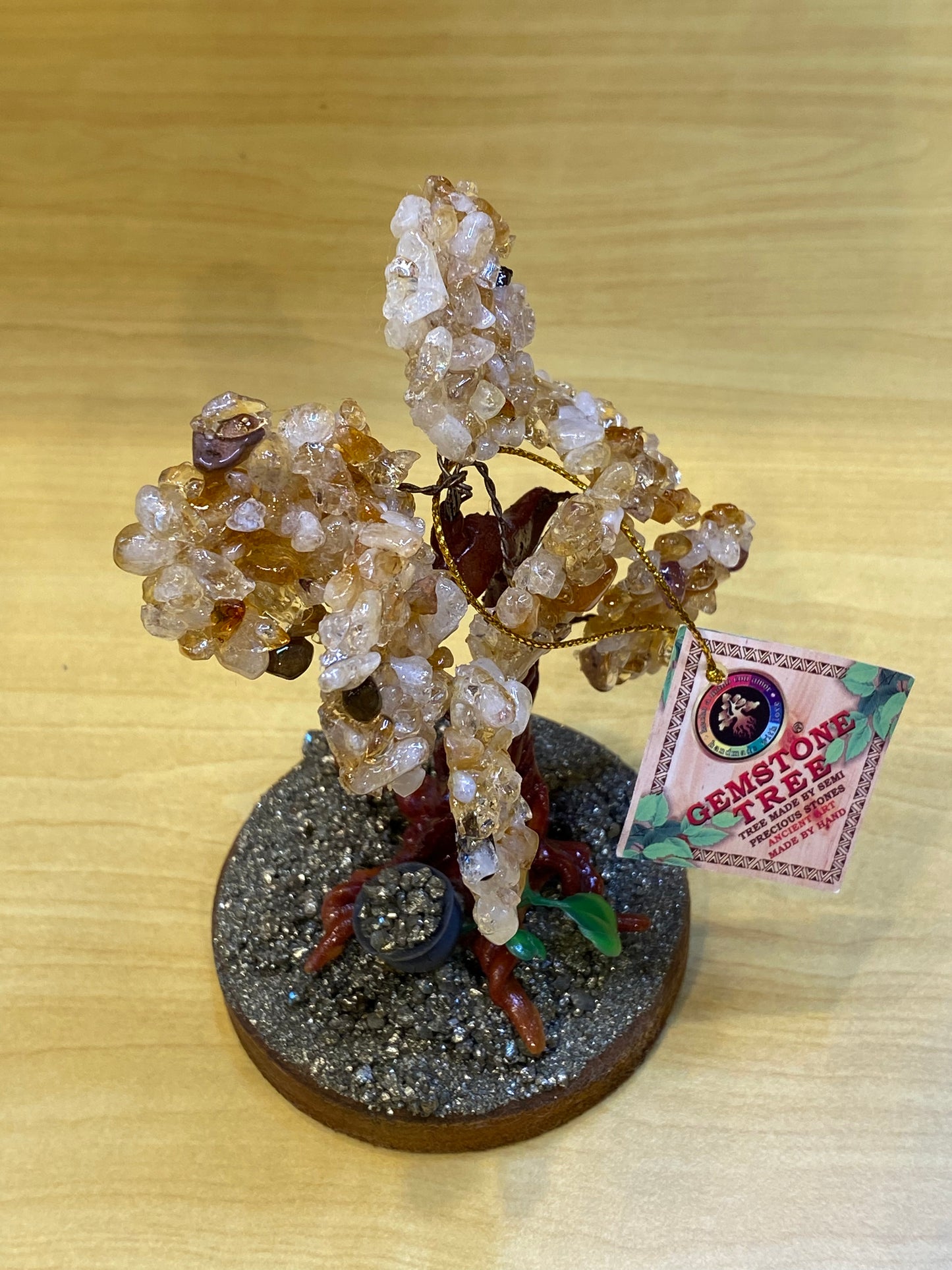 Bonsai Fortune Tree  Citrine and Pyrite