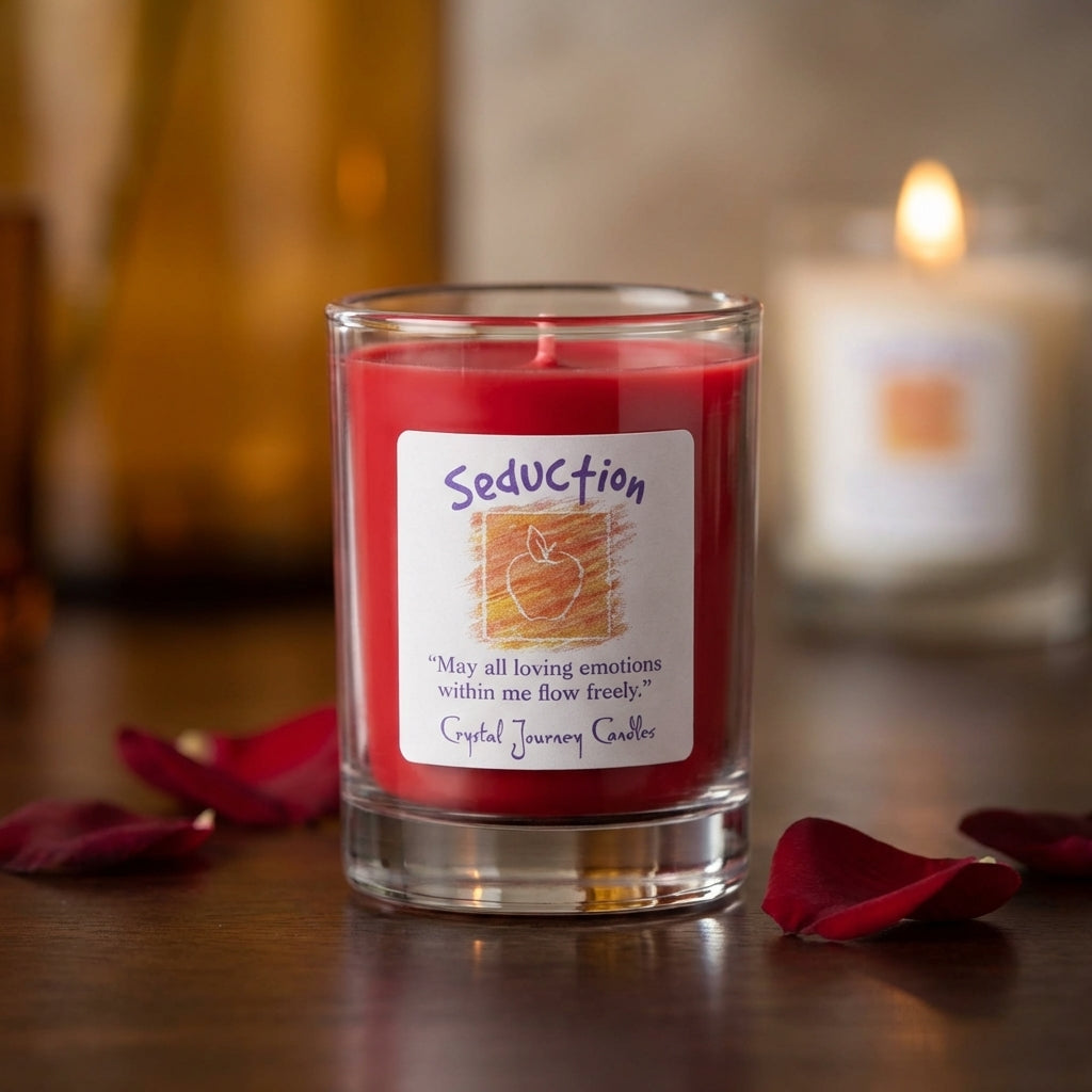 Seduction Crystal Journey Filled Glass Votives for Ambience and Sensuality