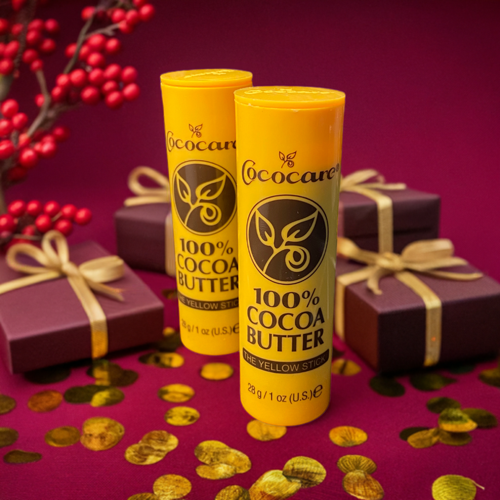 Cocoa Butter Stick The Yellow Stick Cococare 100% moisturizes, rejuvenates and repairs damaged and dry skin, eczema and minor burns.