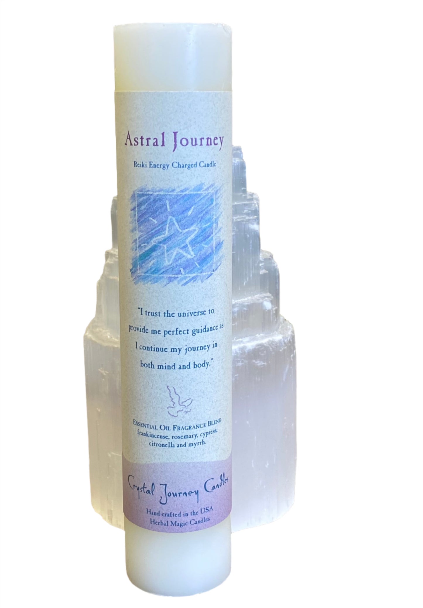 Crystal Journey Reiki Pillar Candle Astral Journey