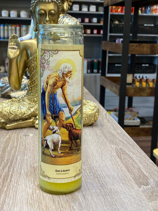 San Lazaro Yellow Candle