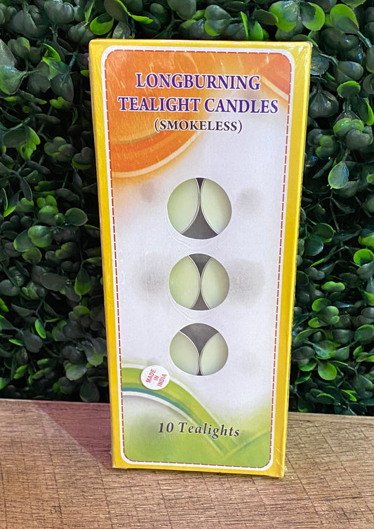 Longburning Tealight 10 Candles (Smokeless)