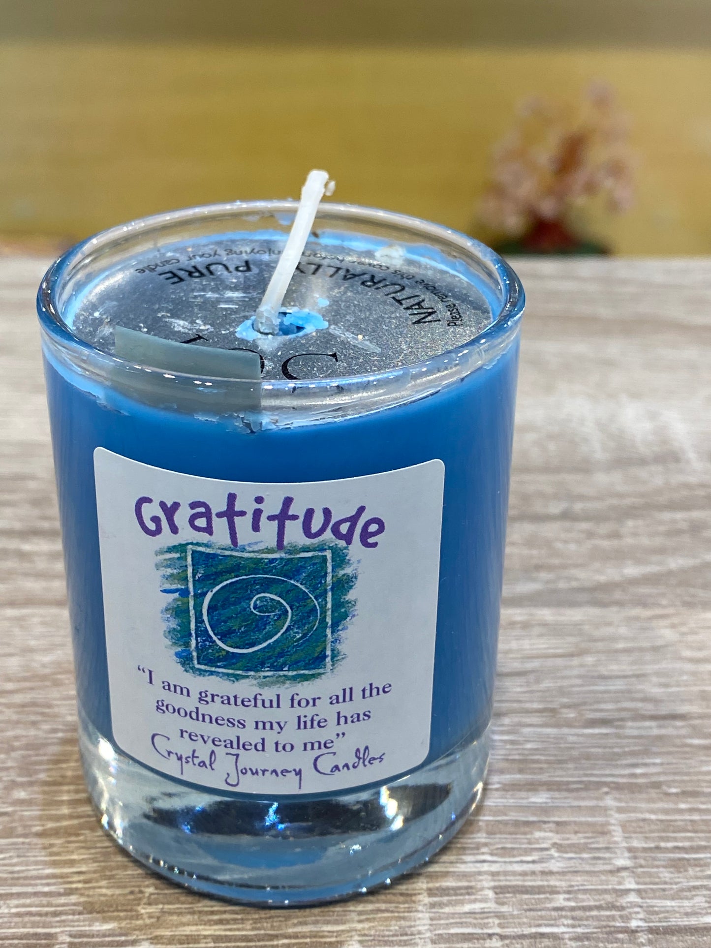 Gratitude-Crystal Journey Filled Glass Votives