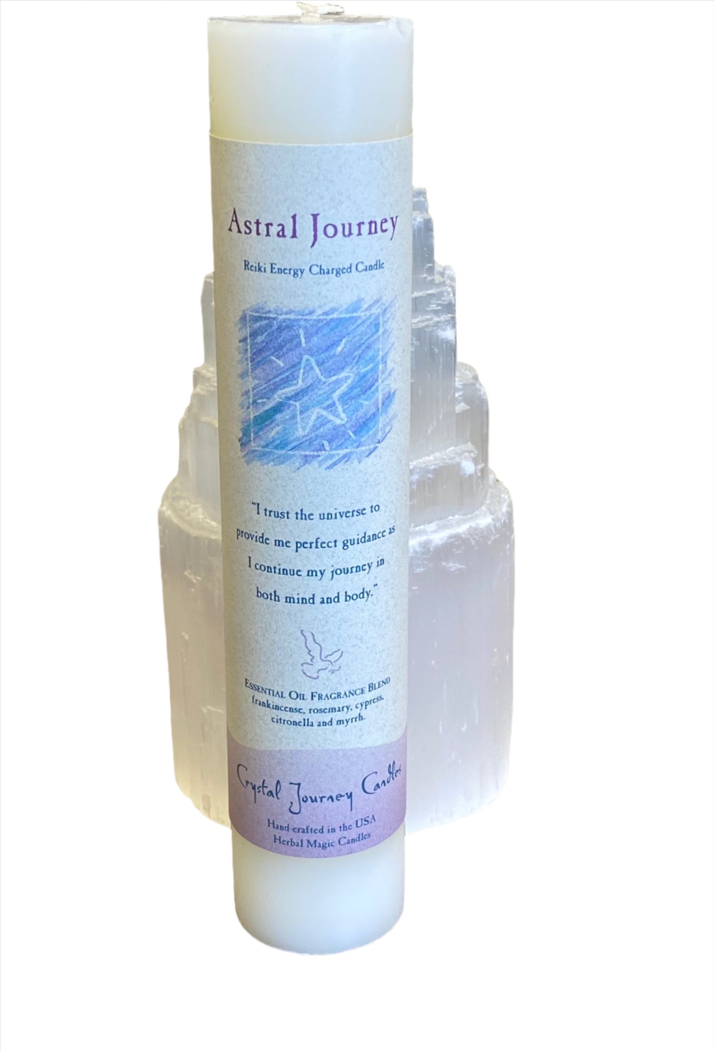 Crystal Journey Reiki Pillar Candle Astral Journey