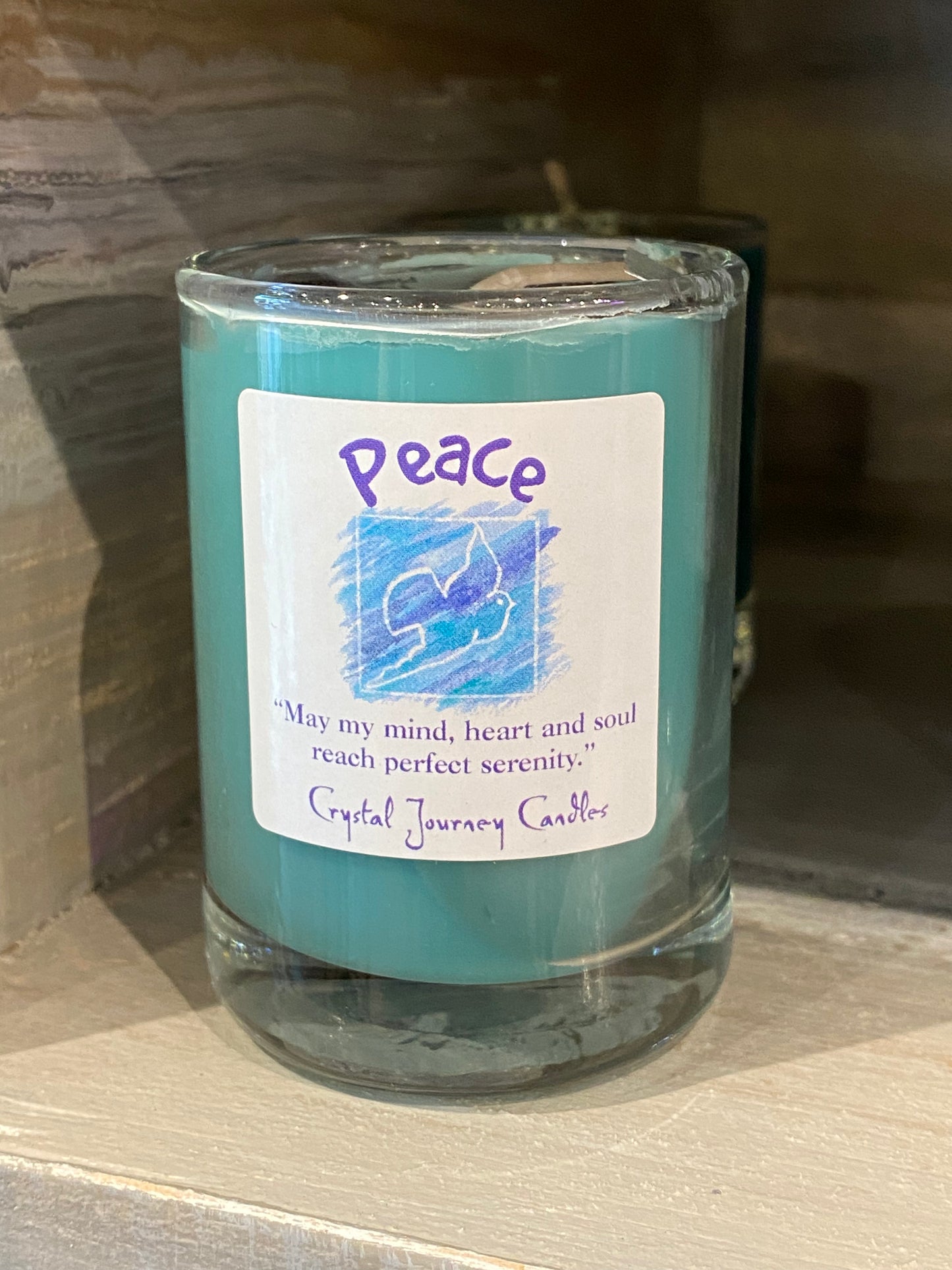 Crystal Journey Filled Glass Votives - Peace