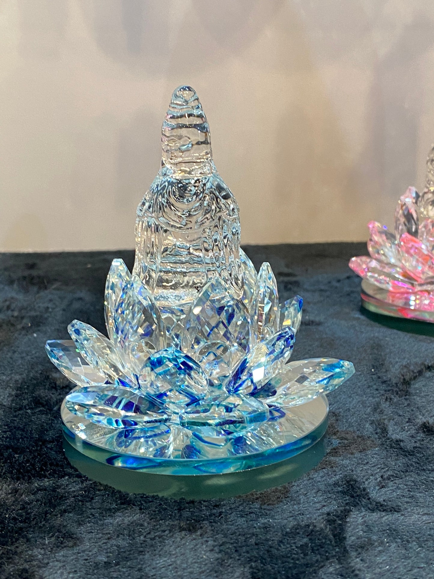 Crystal Kwan/Kuan Yin sitting on Lotus Blue