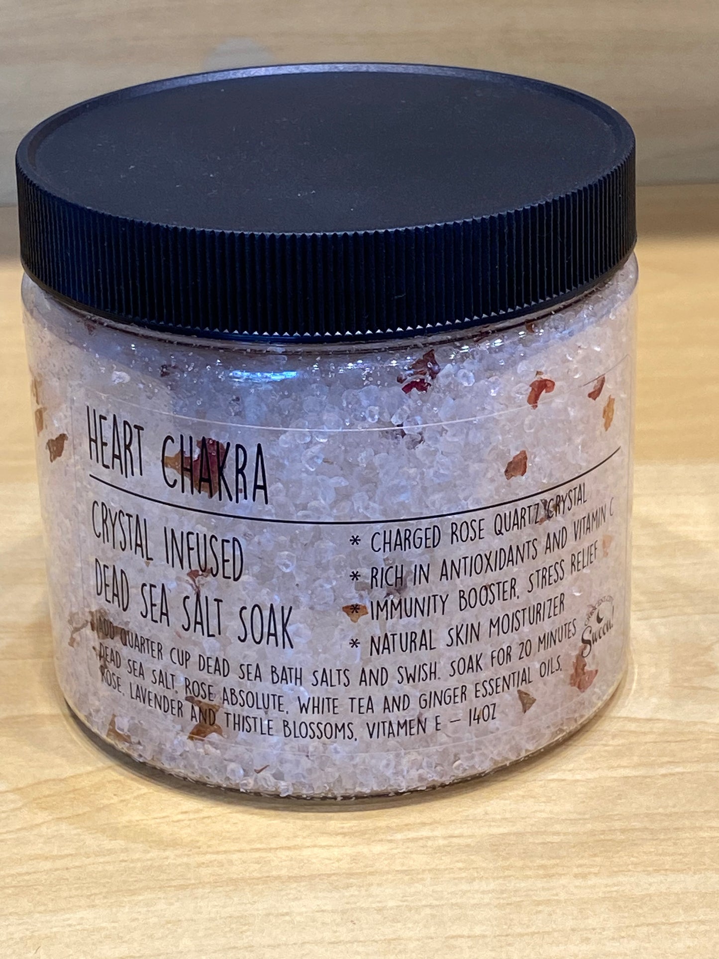 Crescent City Swoon Heart Chakra Rose Quartz Dead Sea Bath Salts