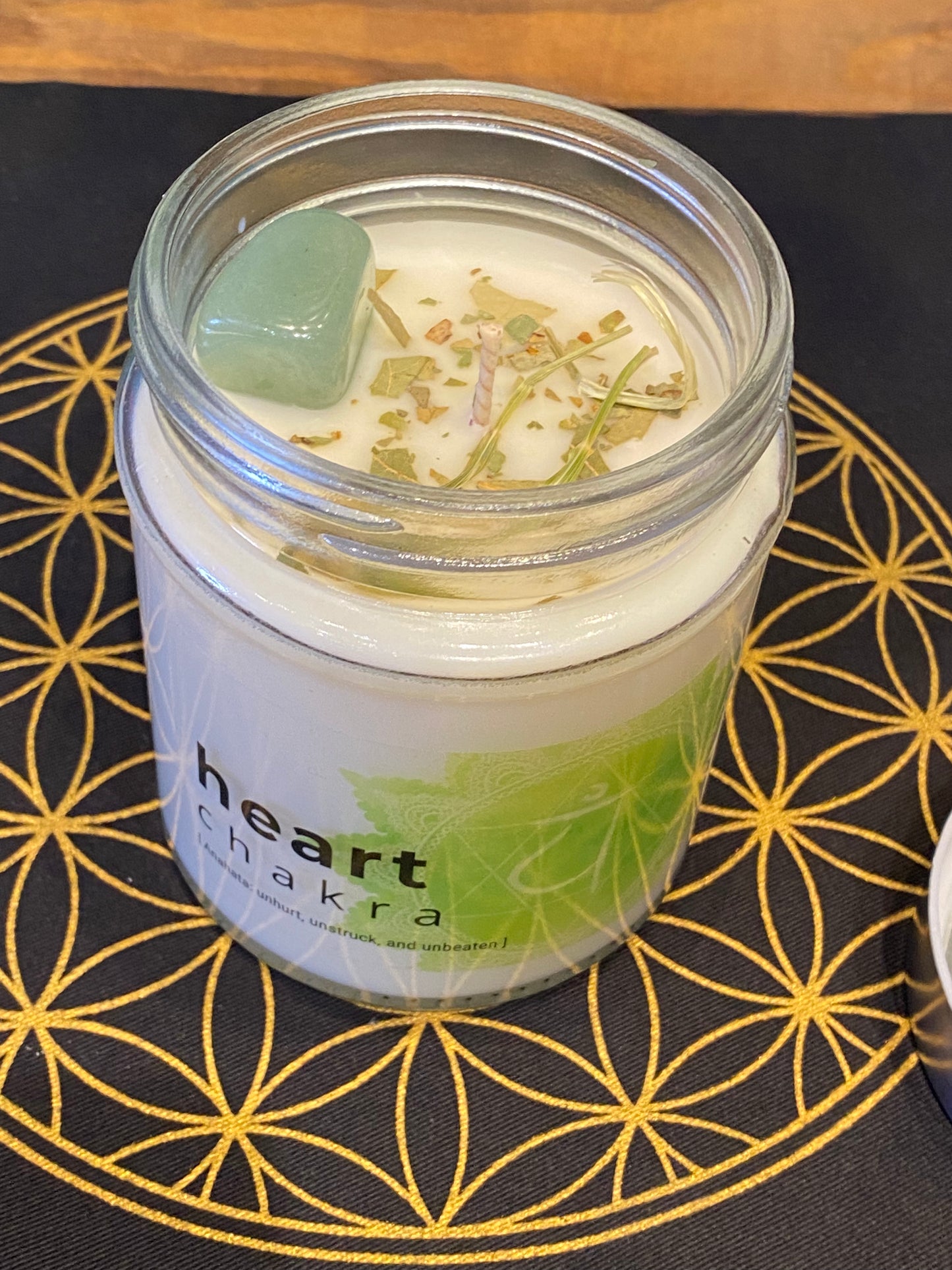 Nature's Artifact Heart Chakra Candle