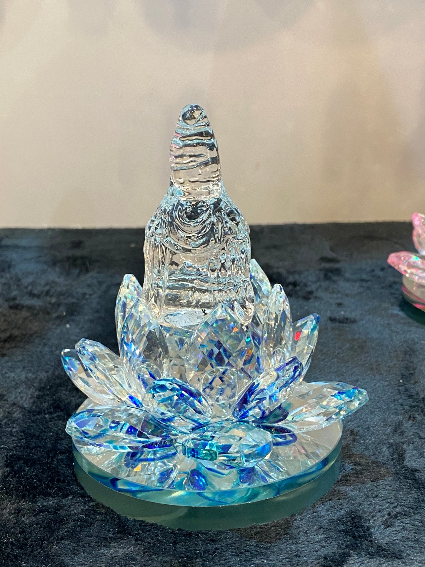 Crystal Kwan/Kuan Yin sitting on Lotus Blue