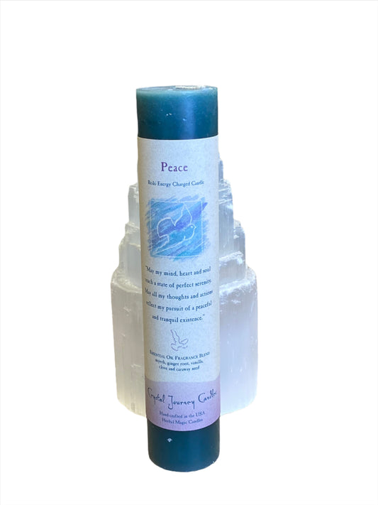 Peace Reiki Pillar Candle