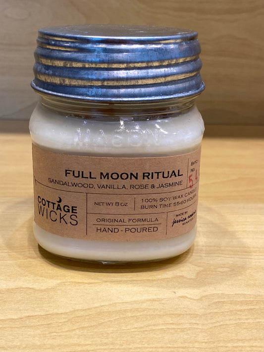 Full Moon Ritual Crystal Soy Candle