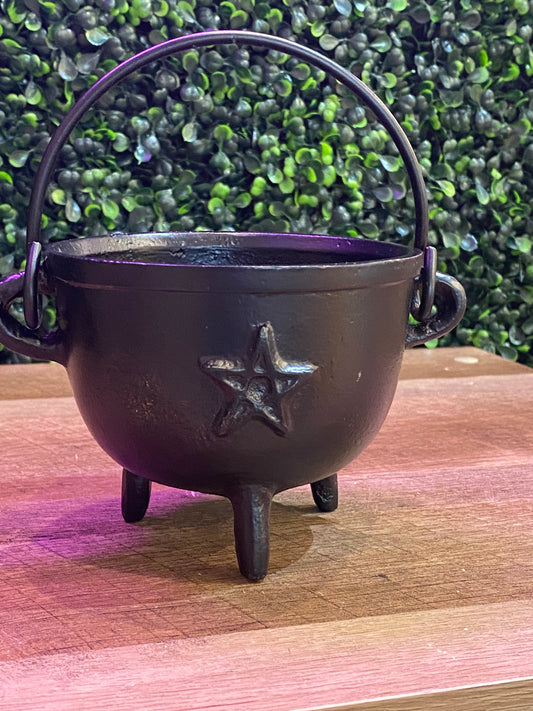 Pentagram Cast Iron Cauldron