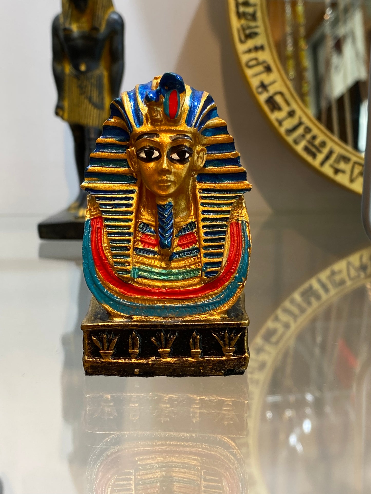 Egyptian King Tut Bust Fine Mini Figurine