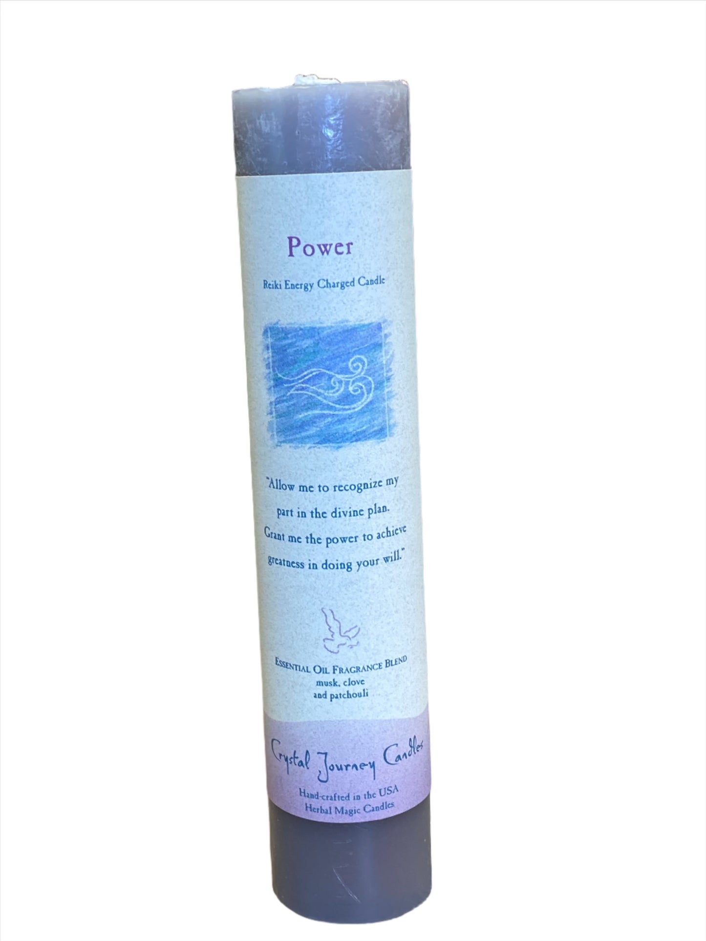 Crystal Journey Reiki Pillar Candle Power