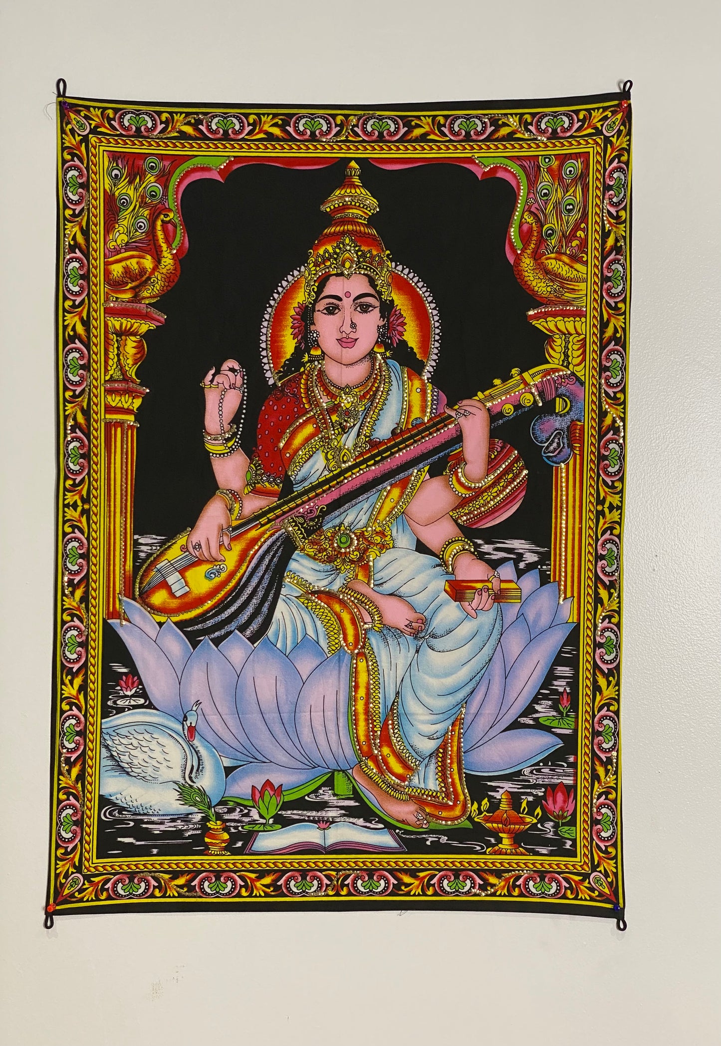 Goddess Saraswati Tapestry