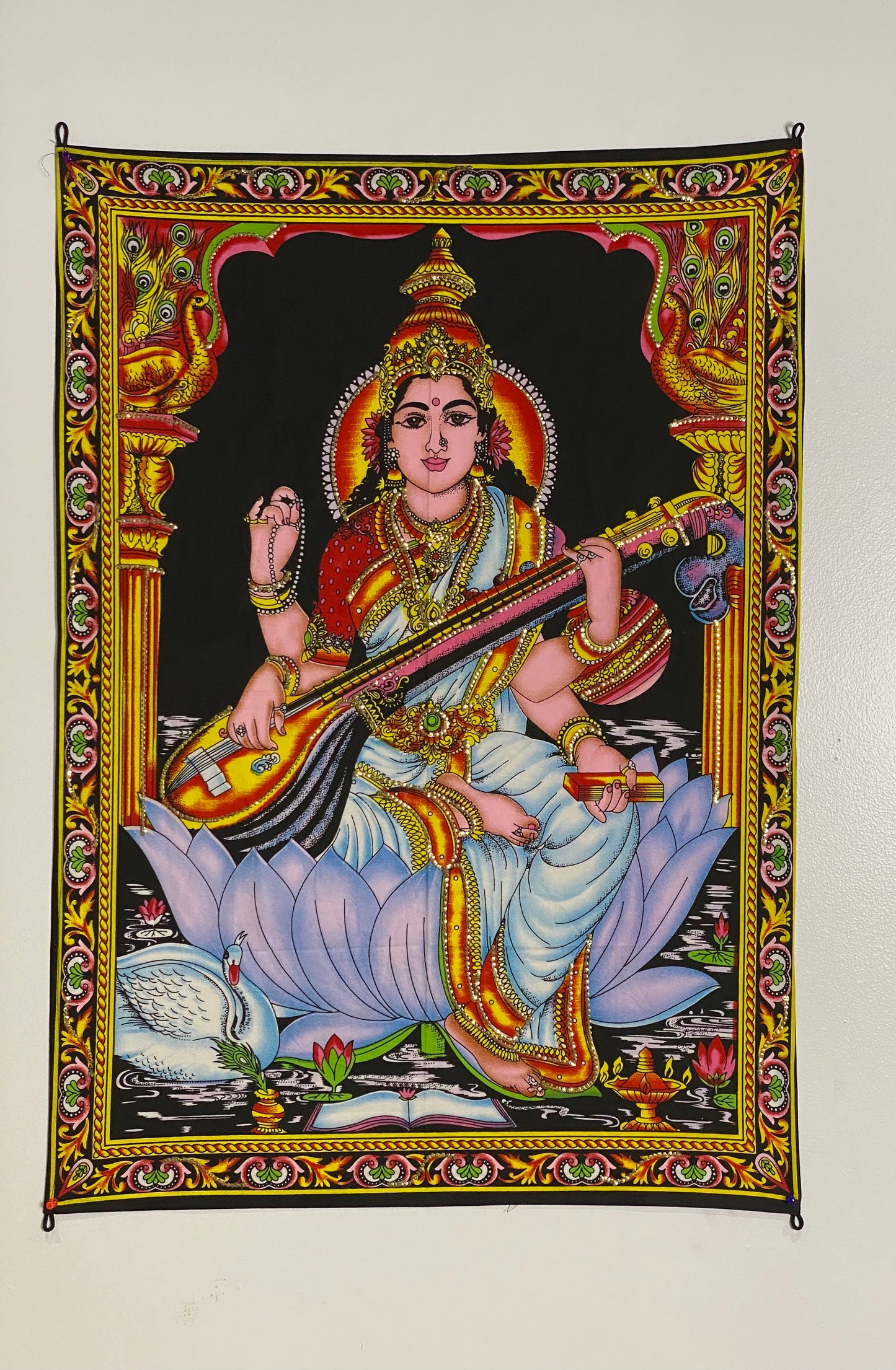 Goddess Saraswati Tapestry