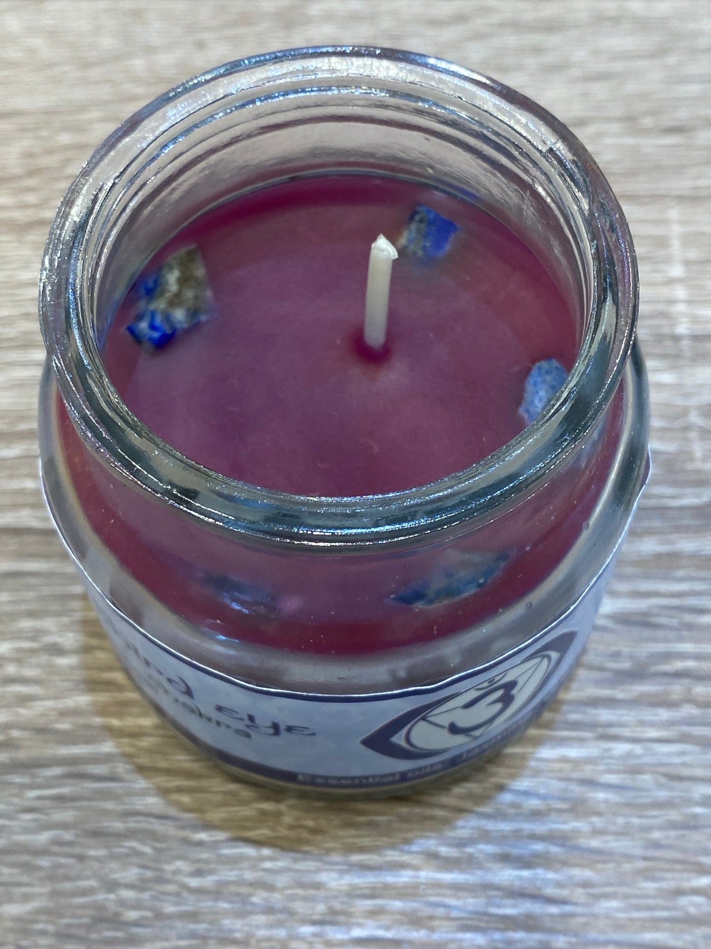 Vrinda 7 Chakra Jar Candles Indigo, Scented Third Eye Chakra Ajna-3oz