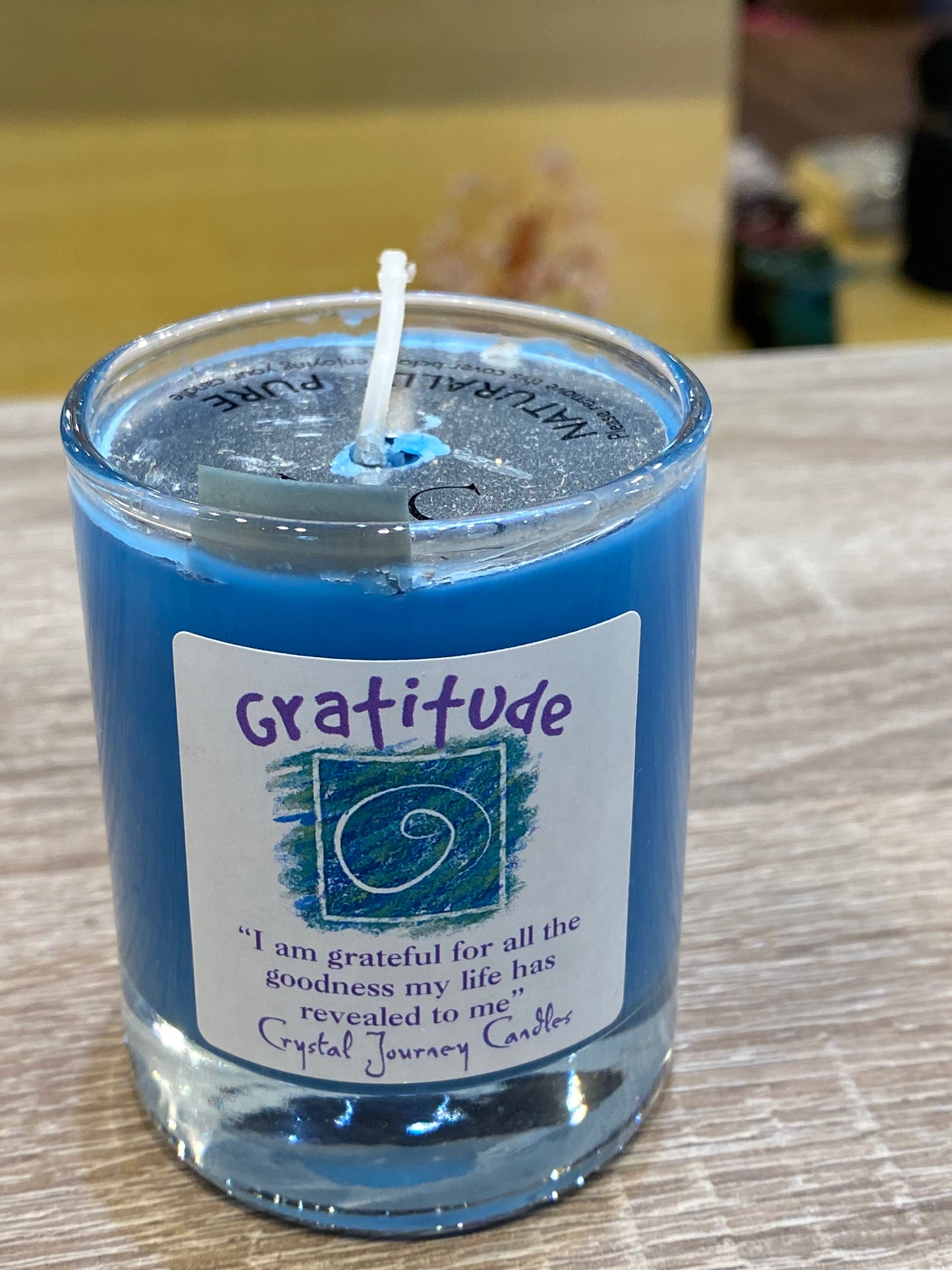 Gratitude-Crystal Journey Filled Glass Votives