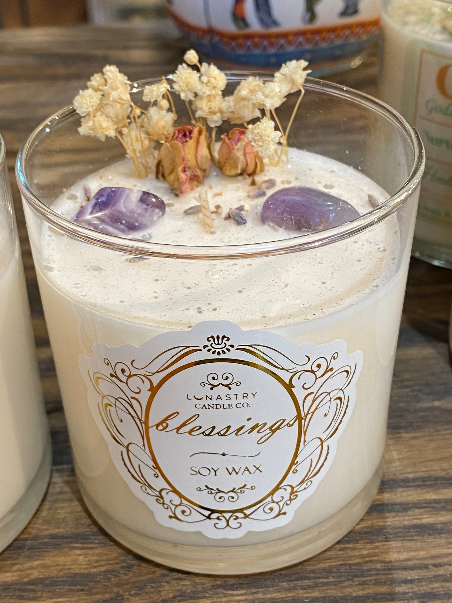 Blessings Soy Wax Crystal Candle by Lunastry