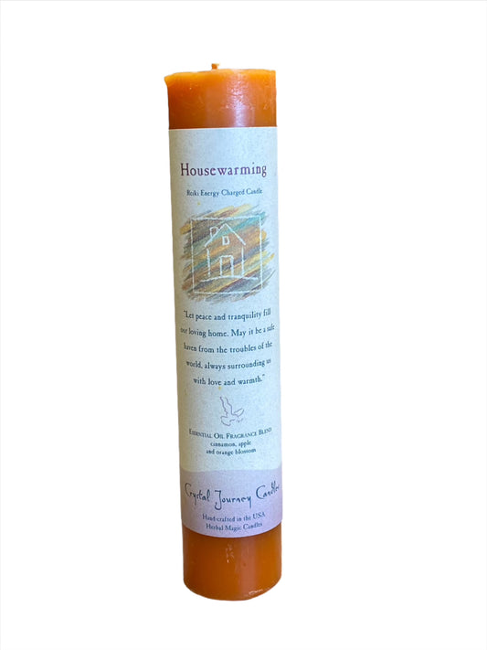 Crystal Journey Reiki Pillar Candle Housewarming