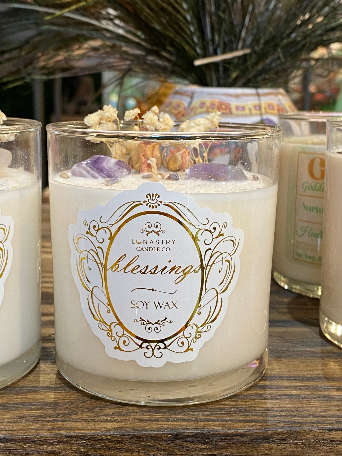 Blessings Soy Wax Crystal Candle by Lunastry