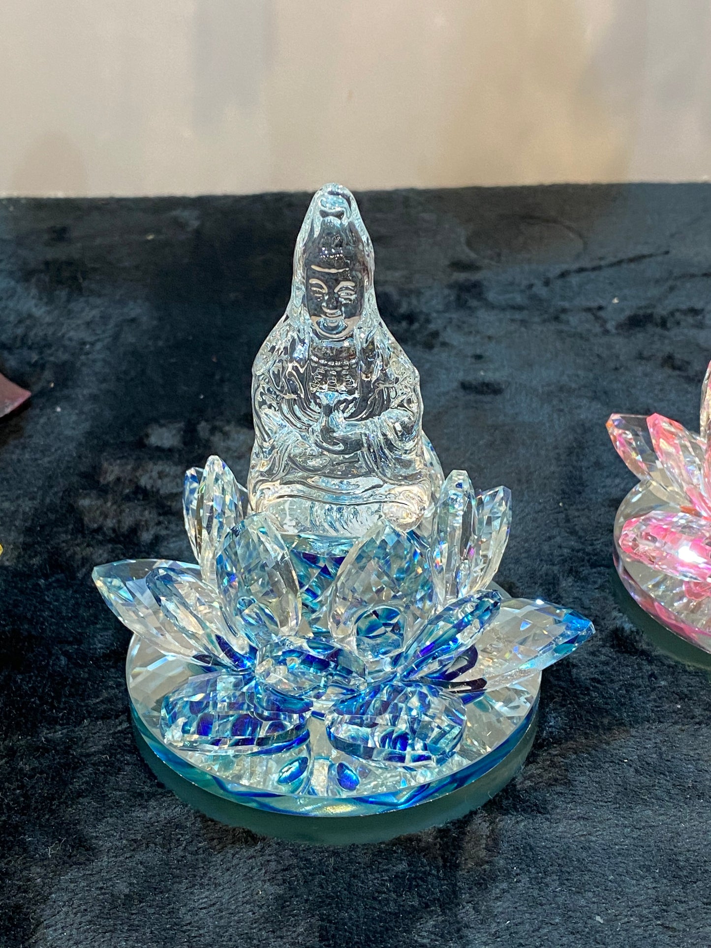 Crystal Kwan/Kuan Yin sitting on Lotus Blue