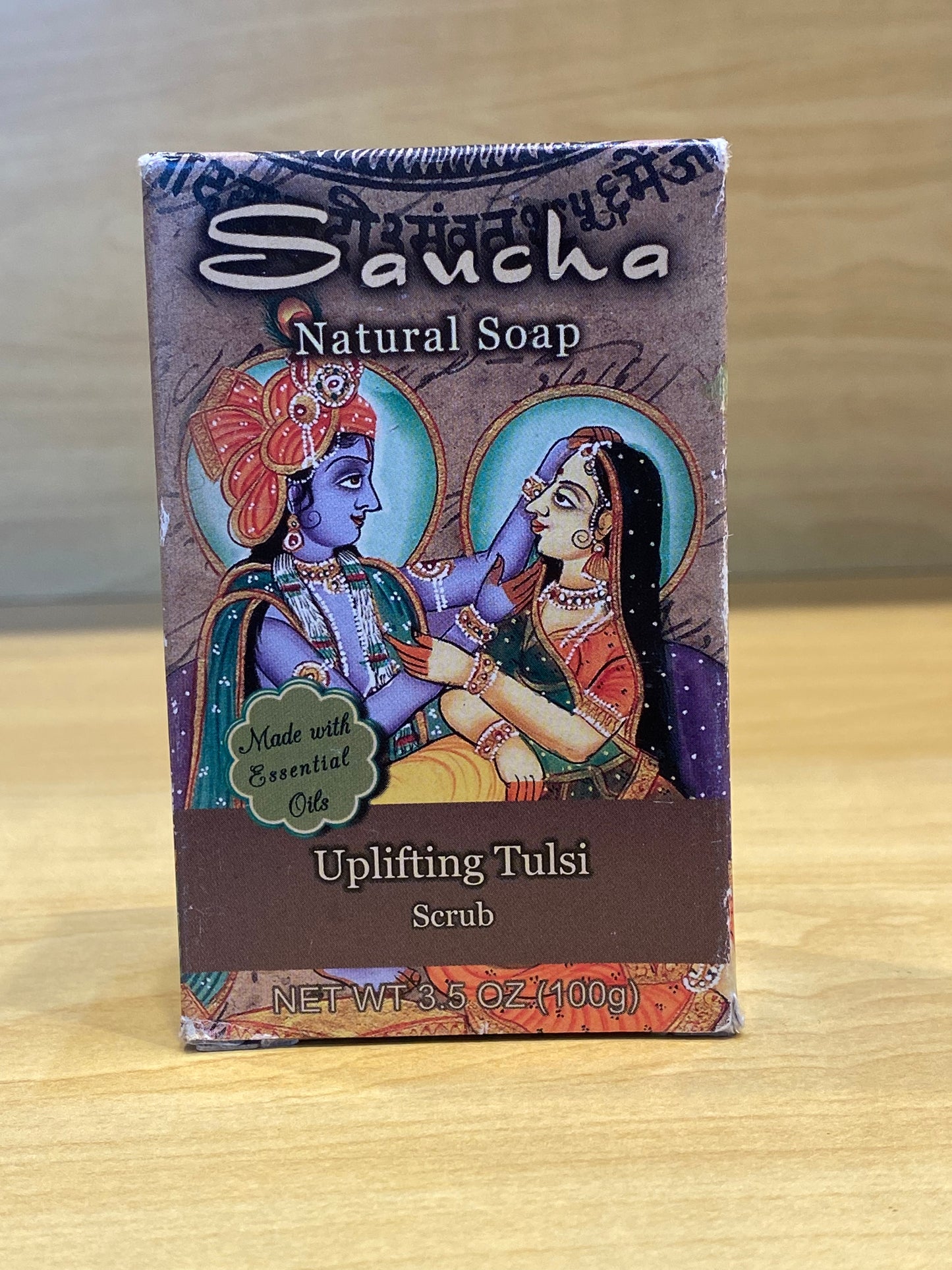 Tulsi Soap Bar Saucha Natural Uplifting Tulsi Scrub