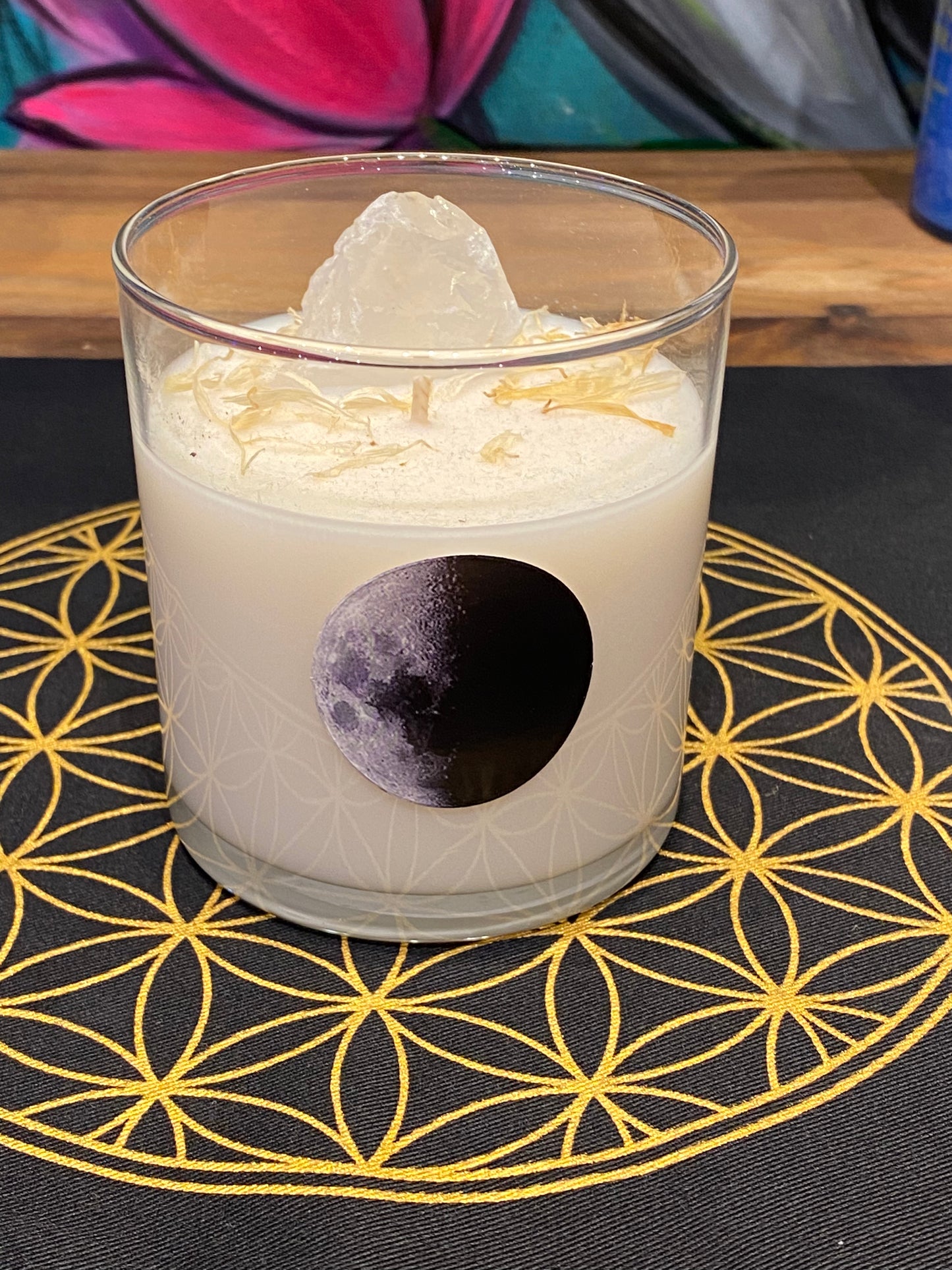 Moonchild Crystal Candle made by Lunastry