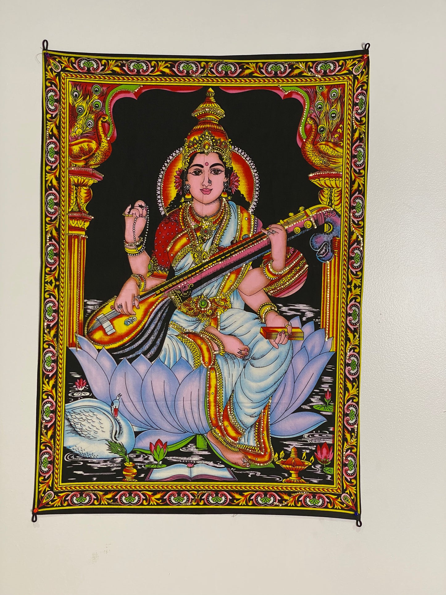 Goddess Saraswati Tapestry