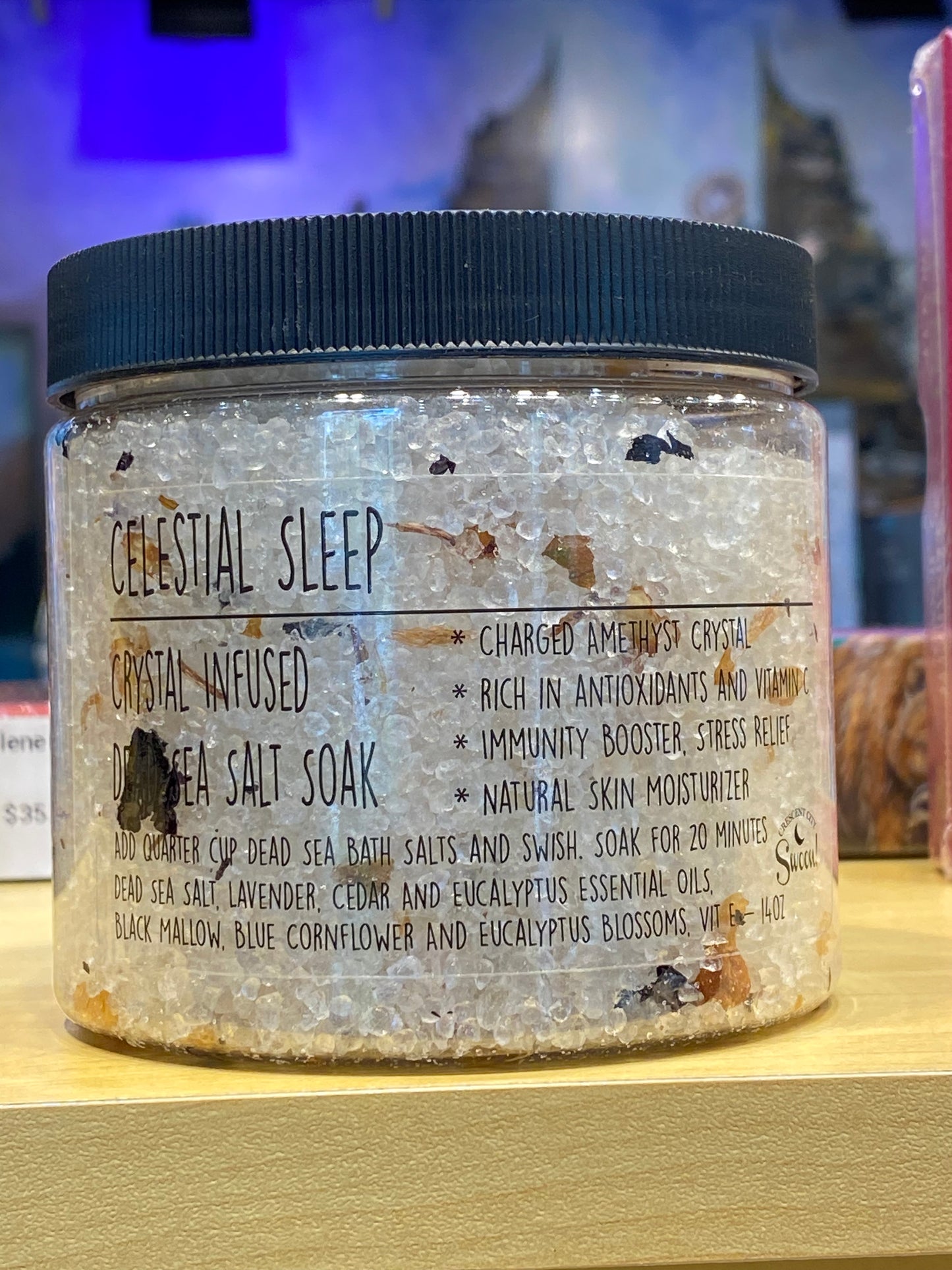 Crescent City Swoon Celestial Amethyst Crystal Dead Sea Bath Salts