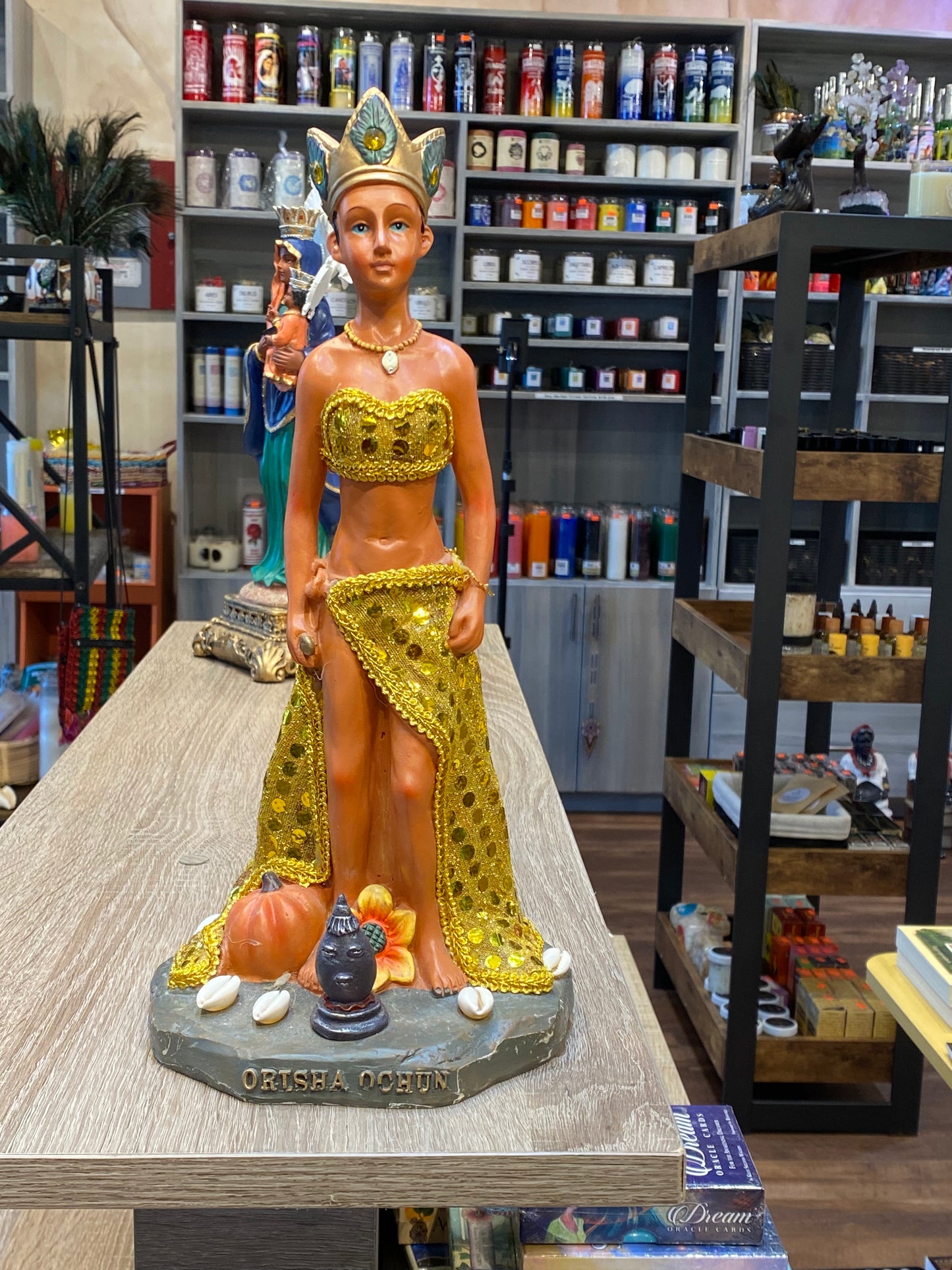 Statue of Orisha Oshun Ochun Yoruba African Goddess of the Sweet Waters  Our Lady of Charit Estatua