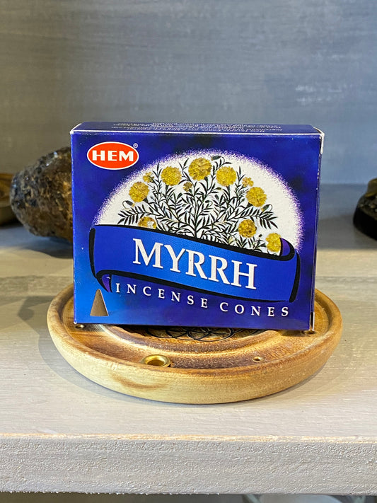 HEM Myrrh Incense Cones 10 cones Each