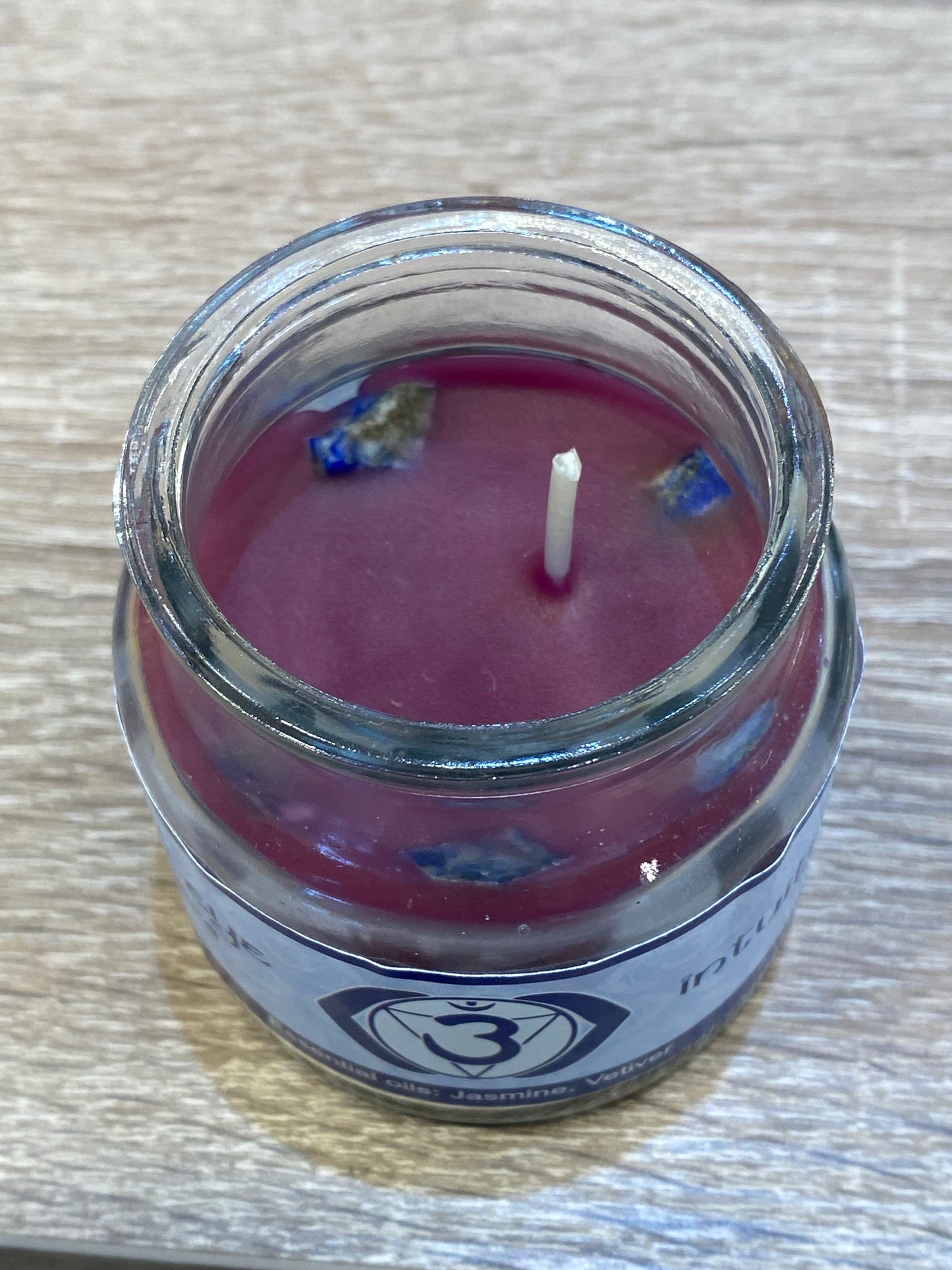 Vrinda 7 Chakra Jar Candles Indigo, Scented Third Eye Chakra Ajna-3oz