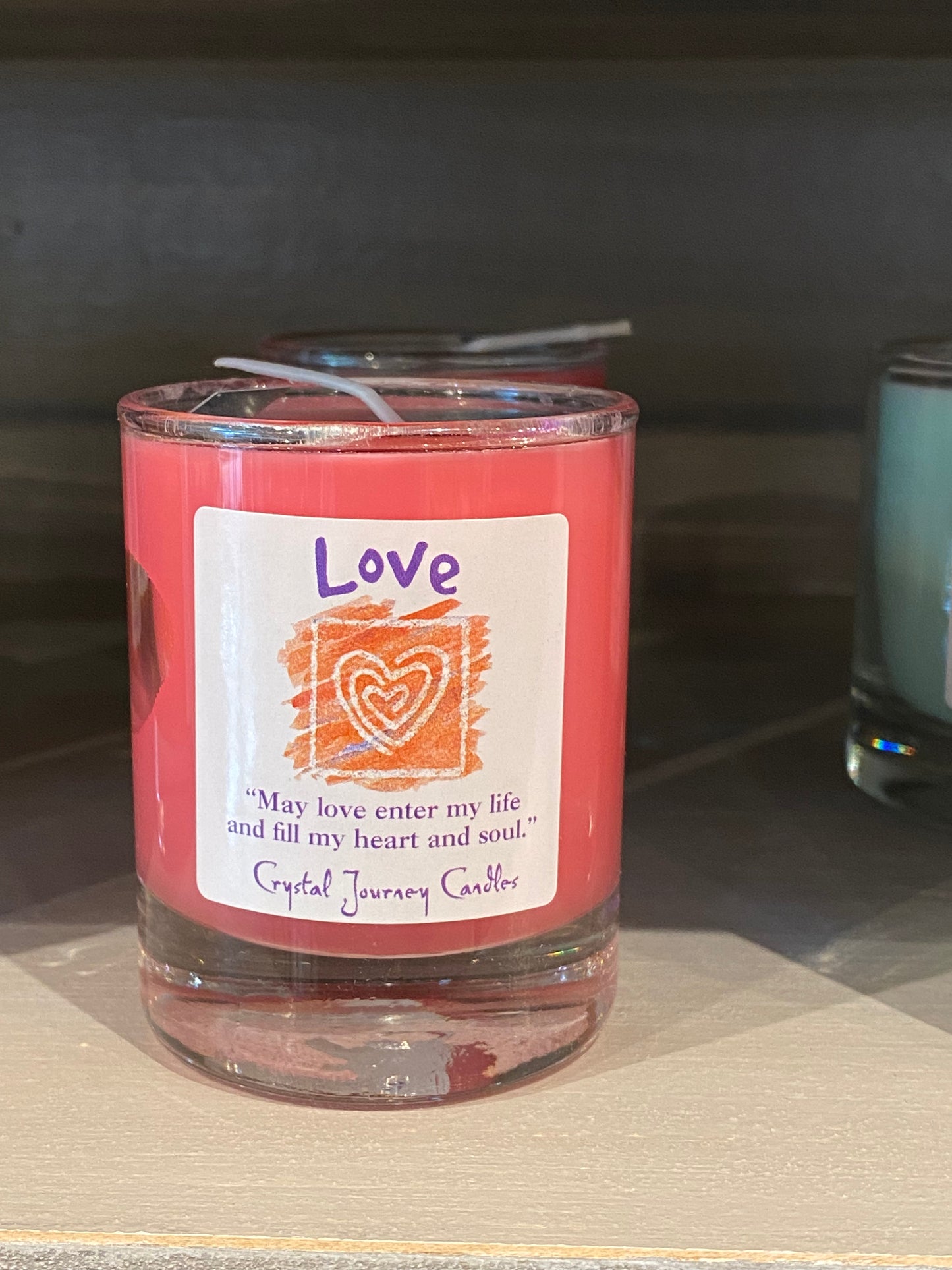 Love-Crystal Journey Filled Glass Votives