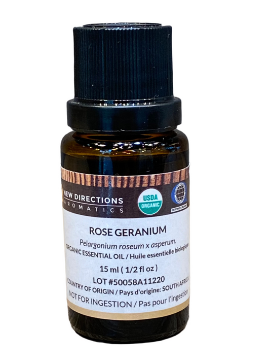 New Directions Aromatics Rose Geranium Oil