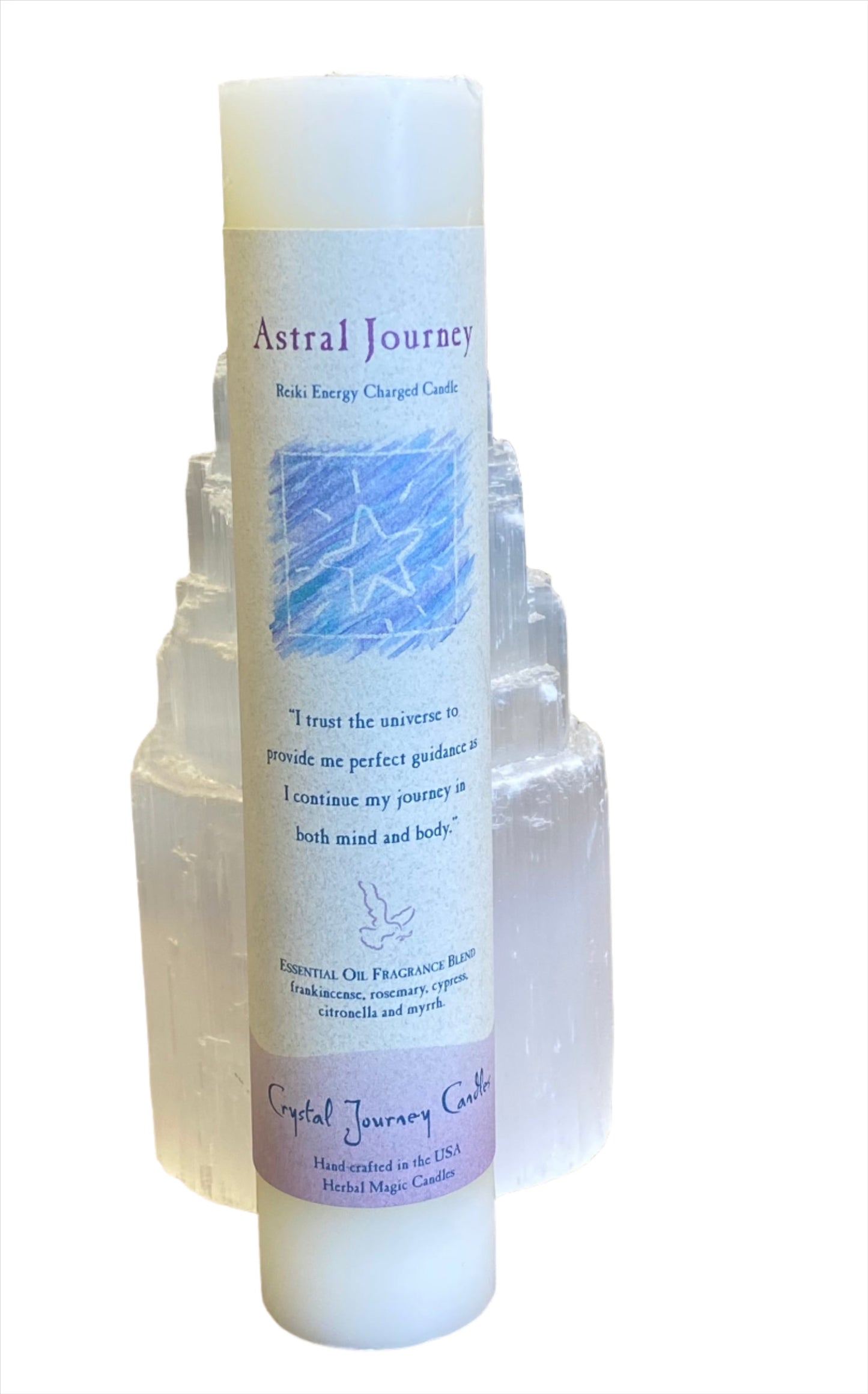 Crystal Journey Reiki Pillar Candle Astral Journey