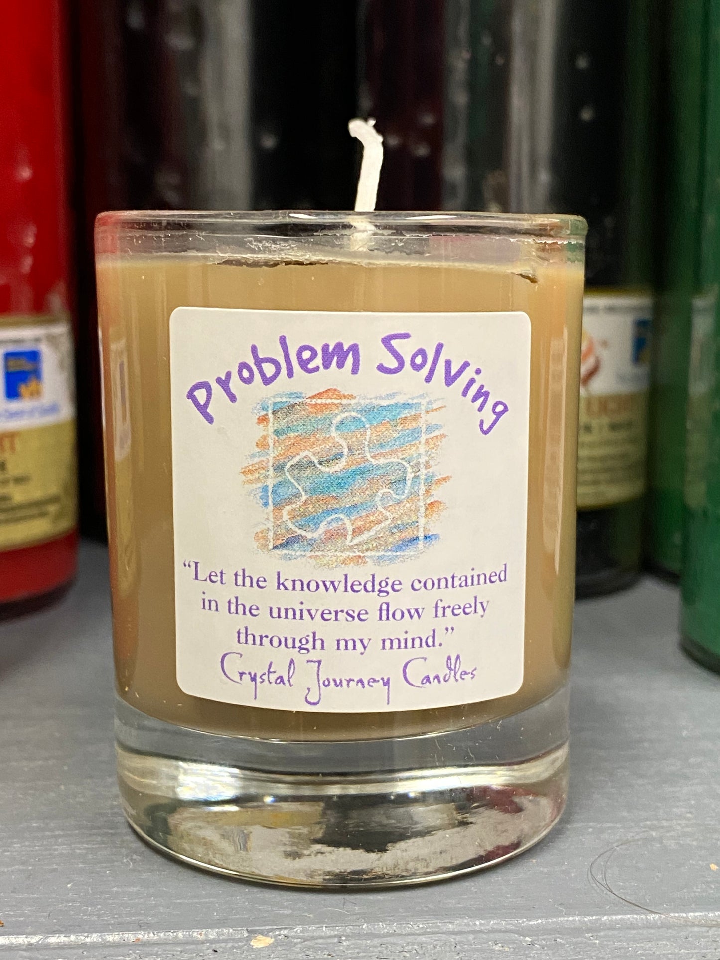 Problem Solving-Crystal Journey Filled Glass Votives