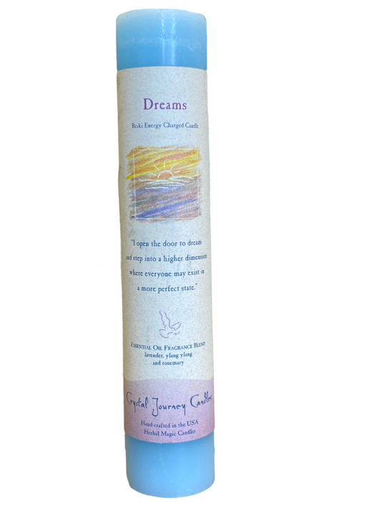 Crystal Journey Reiki Pillar Candle Dreams