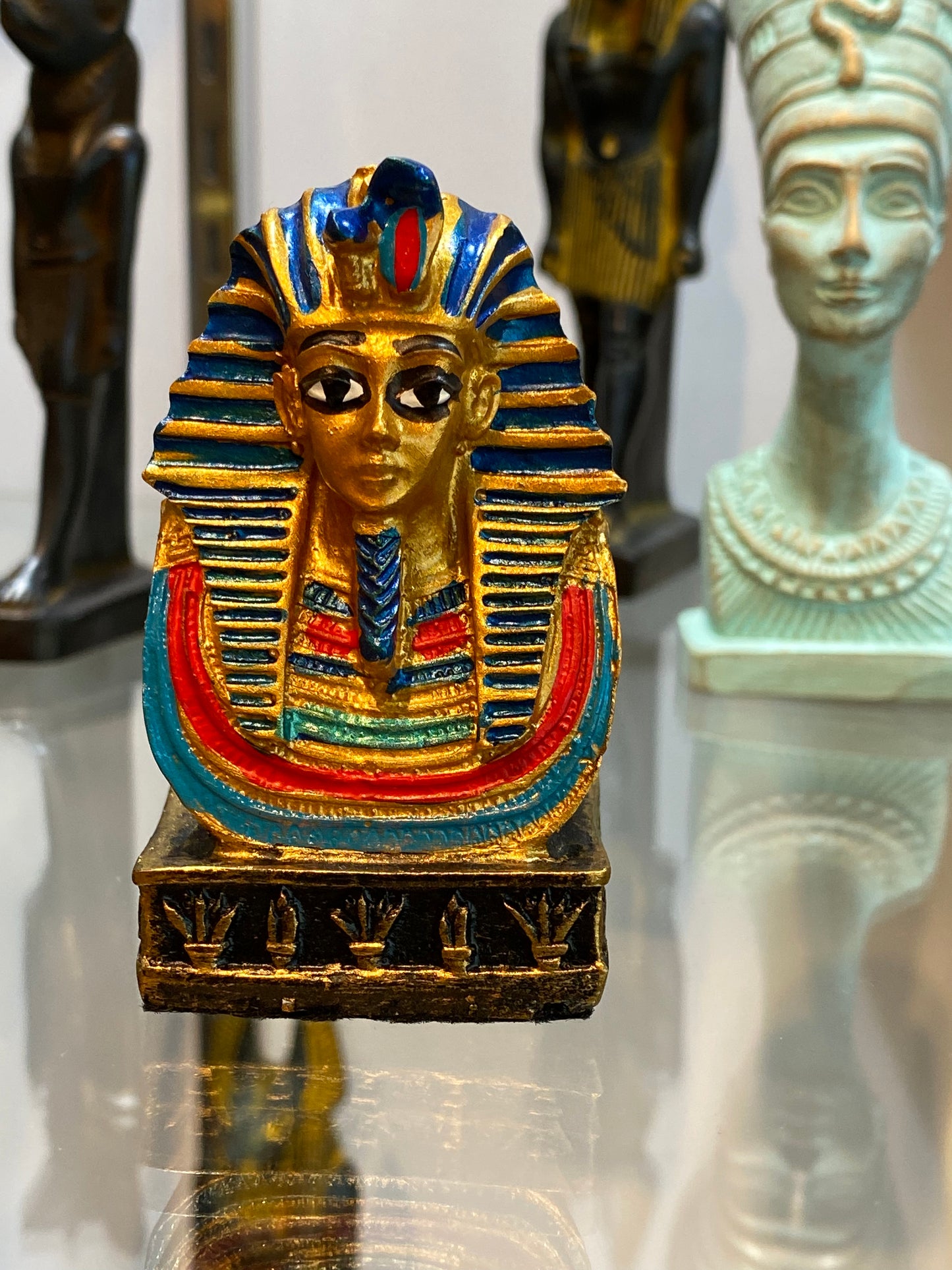 Egyptian King Tut Bust Fine Mini Figurine