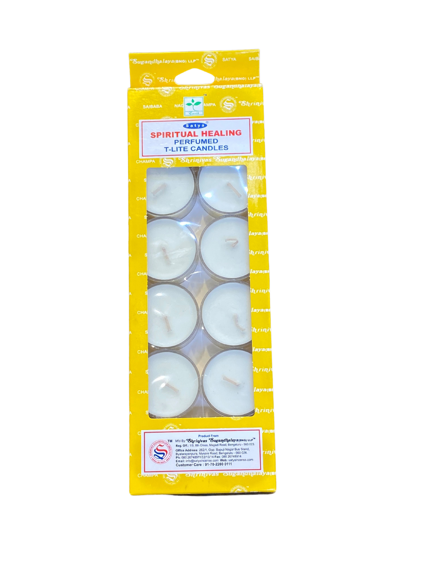 Satya Spiritual Healing Tea Light Candles – Meditation & Energy Cleansing (12 Pack)