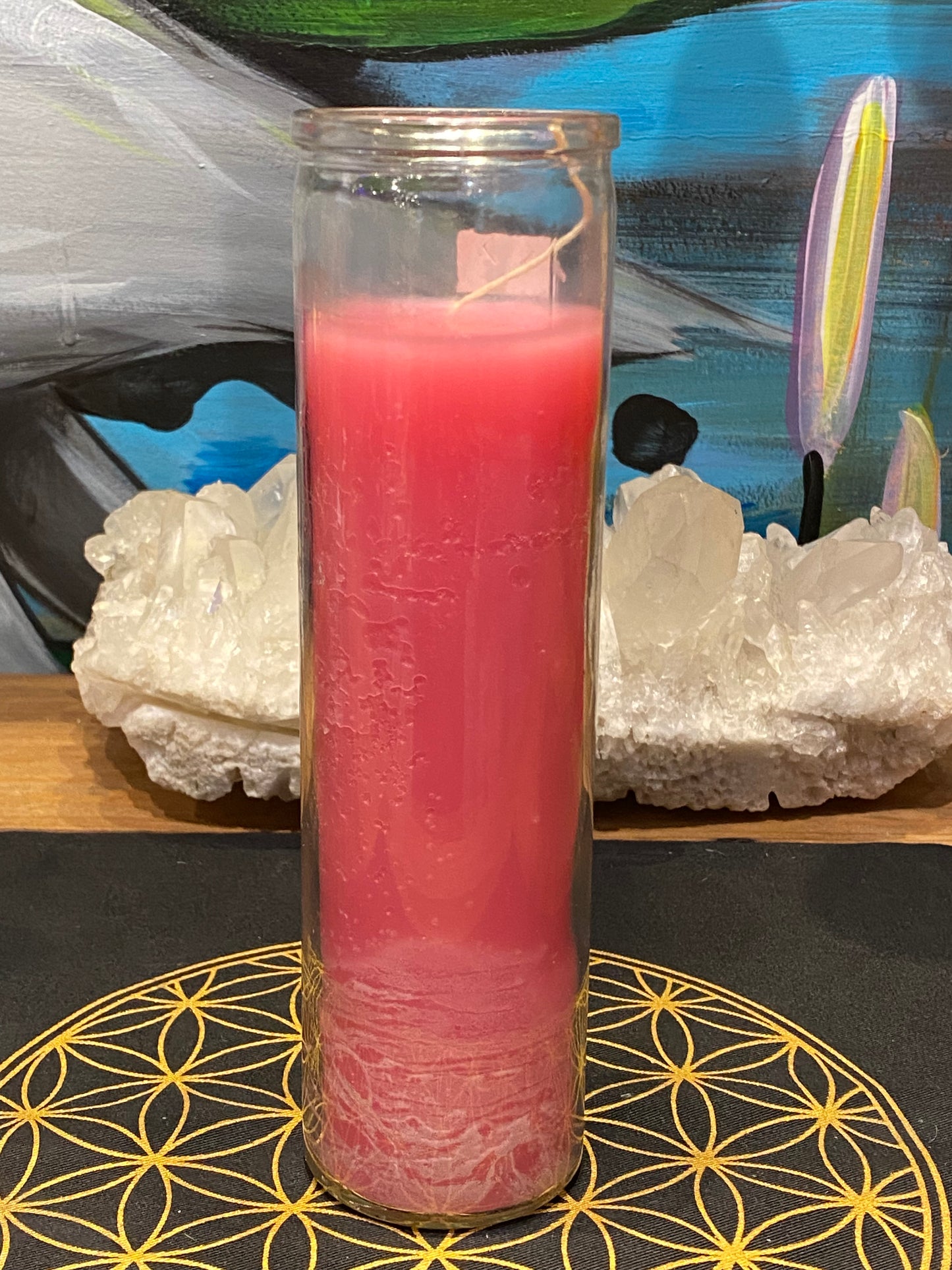 Pink 7 Day Candle