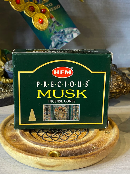 HEM Precious Musk Incense Cones 10 cones Each