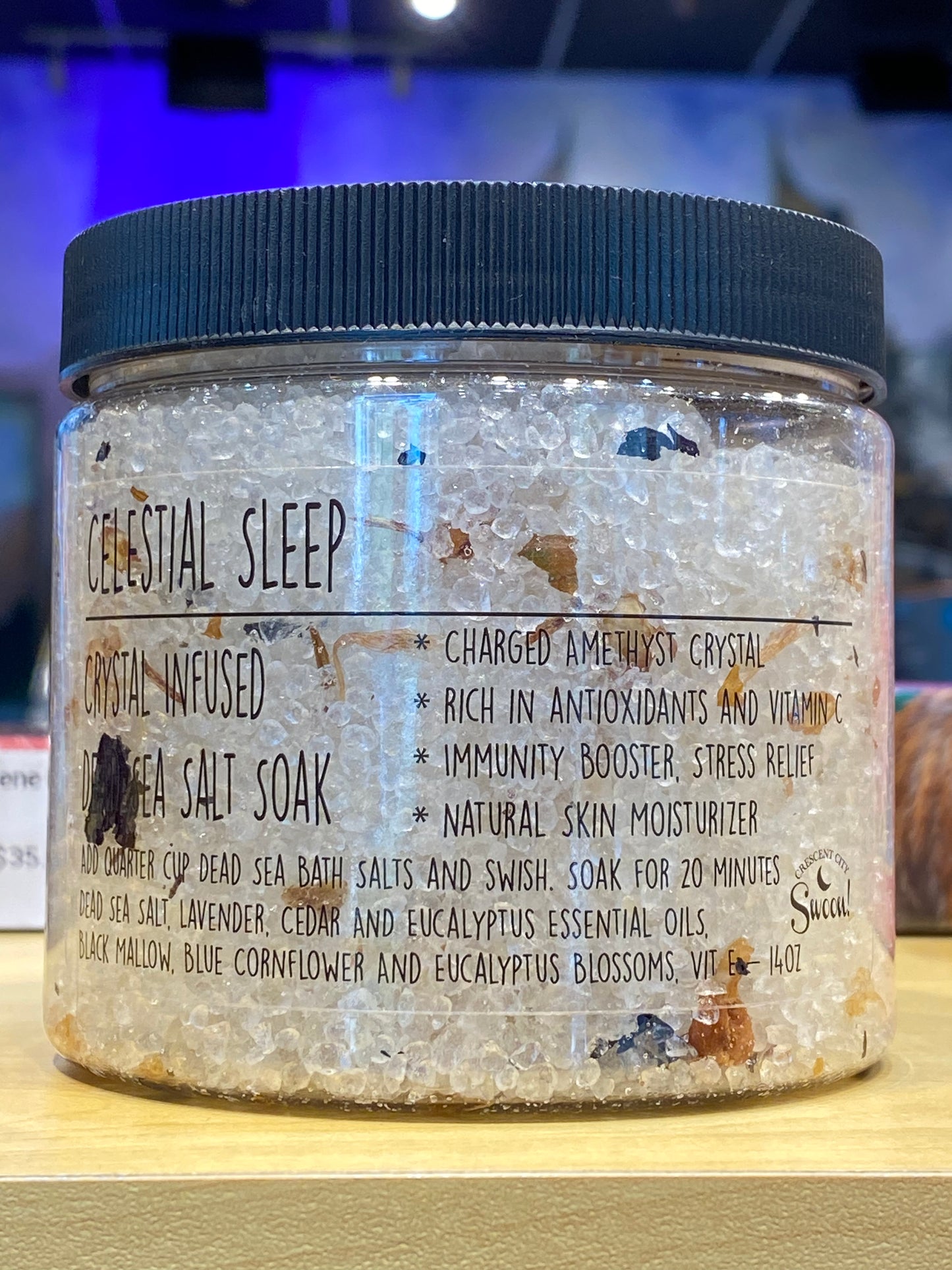 Crescent City Swoon Celestial Amethyst Crystal Dead Sea Bath Salts