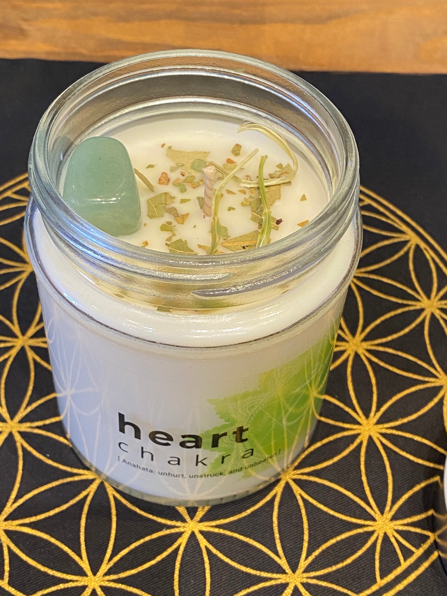 Nature's Artifact Heart Chakra Candle