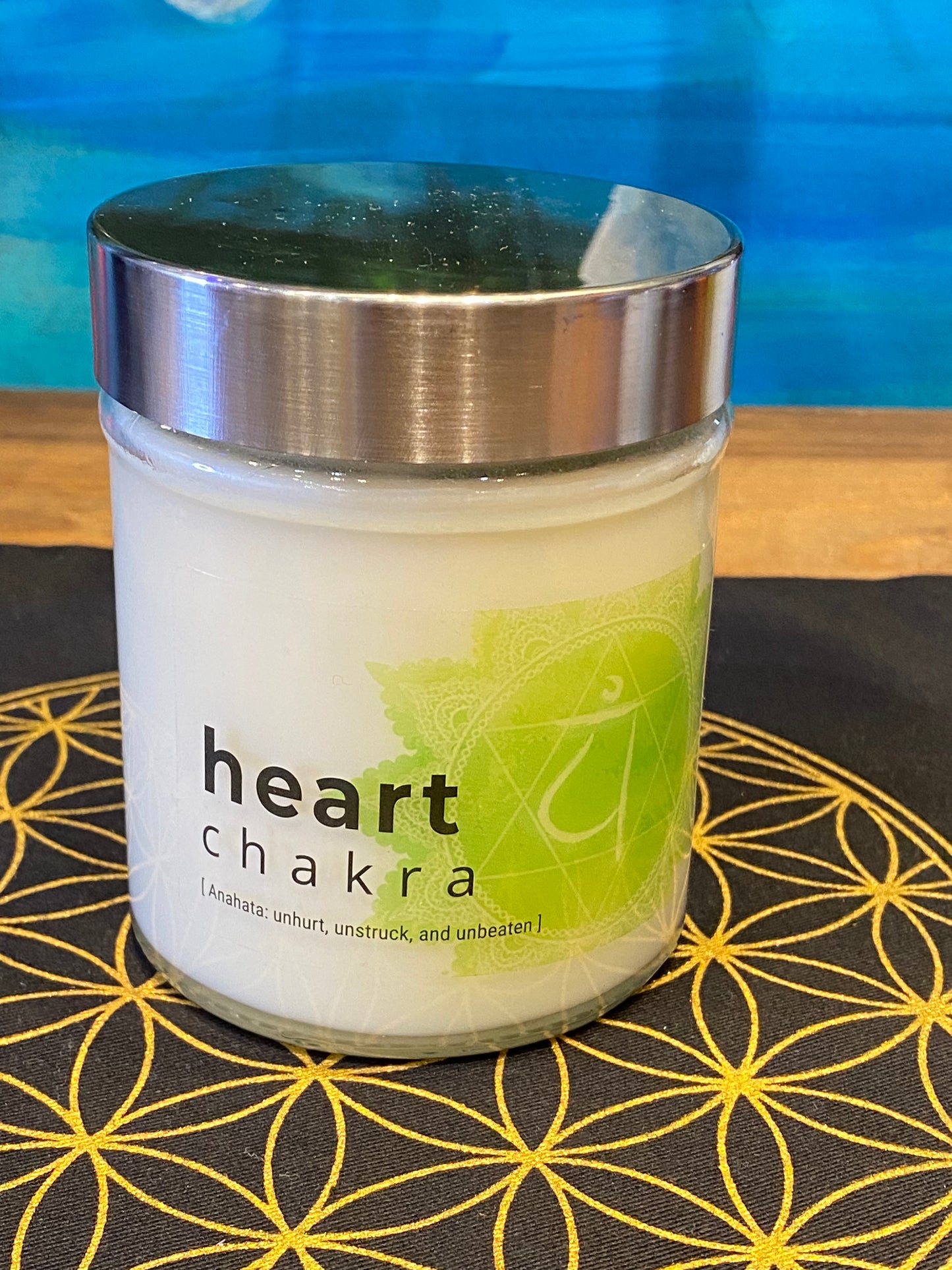 Nature's Artifact Heart Chakra Candle