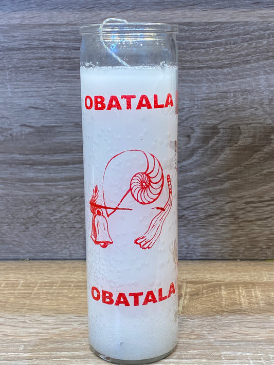 Orisha-Obatala 7 Day Candle, White