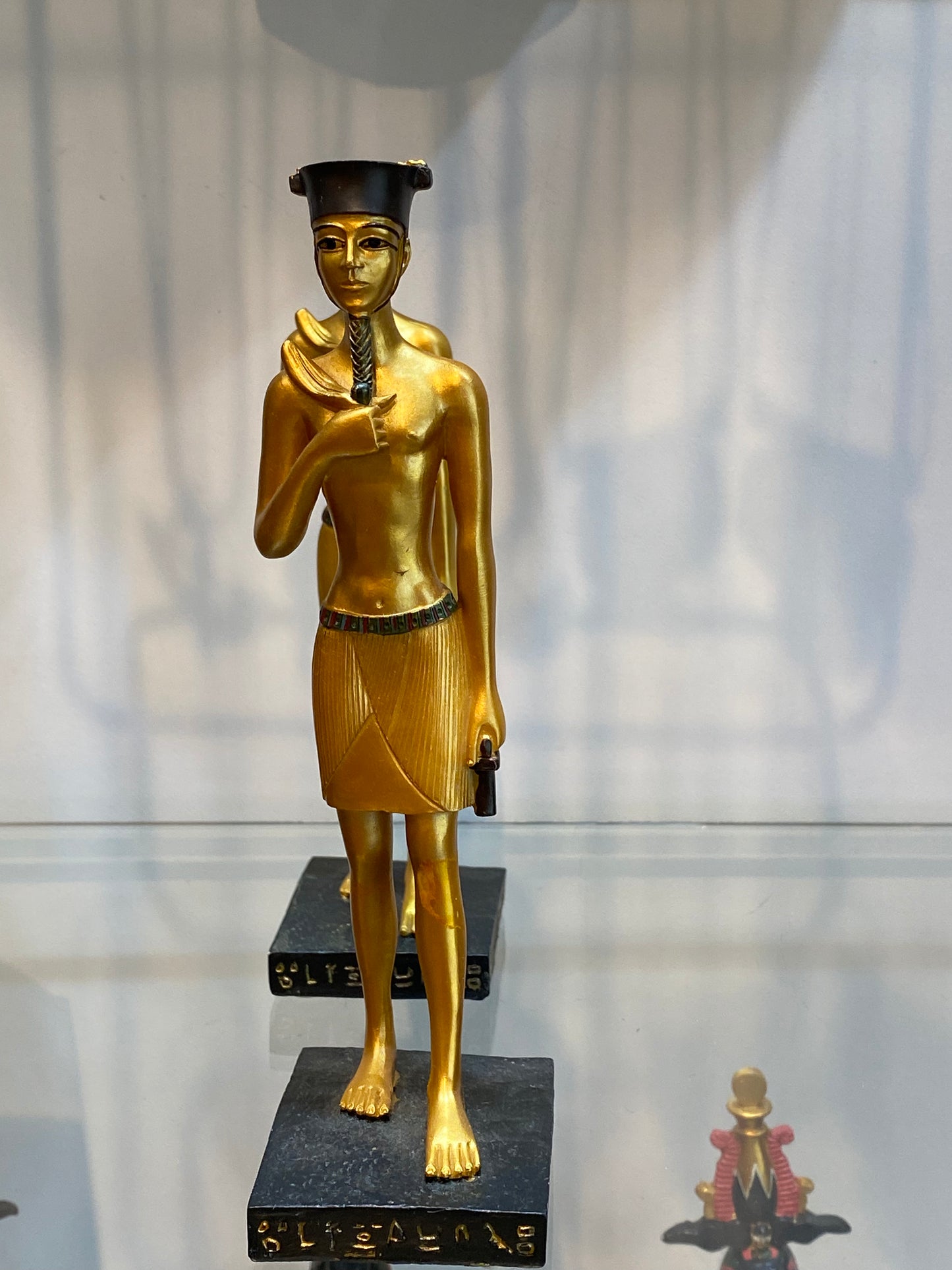 Egyptian Figure God Amun Golden Patina